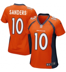 Women's Nike Denver Broncos #10 Emmanuel Sanders Game Orange Team Color NFL Jersey