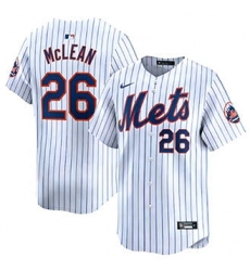 Men's New York Mets #26 Nolan McLean White Limited Jersey