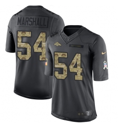Youth Nike Denver Broncos #54 Brandon Marshall Limited Black 2016 Salute to Service NFL Jersey
