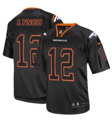 Men's Nike Denver Broncos #12 Paxton Lynch Elite Lights Out Black NFL Jersey