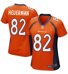 Women's Nike Denver Broncos #82 Jeff Heuerman Game Orange Team Color NFL Jersey