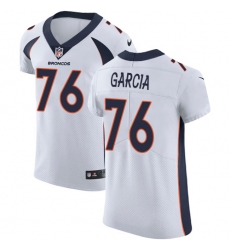 Men's Nike Denver Broncos #76 Max Garcia White Vapor Untouchable Elite Player NFL Jersey