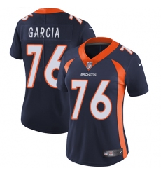 Women's Nike Denver Broncos #76 Max Garcia Elite Navy Blue Alternate NFL Jersey