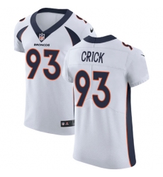 Men's Nike Denver Broncos #93 Jared Crick White Vapor Untouchable Elite Player NFL Jersey