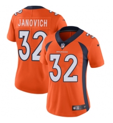 Women's Nike Denver Broncos #32 Andy Janovich Elite Orange Team Color NFL Jersey