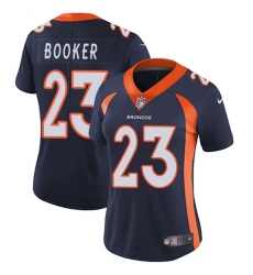 Women's Nike Denver Broncos #23 Devontae Booker Elite Navy Blue Alternate NFL Jersey