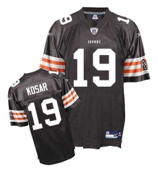Reebok Cleveland Browns #19 Bernie Kosar Brown Team Color Premier EQT Throwback NFL Jersey