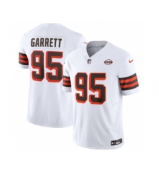 Men's Nike Cleveland Browns #95 Myles Garrett White 2023 F.U.S.E. 1946 Collection Vapor Untouchable Limited Football Stitched Jersey