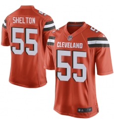 Men's Nike Cleveland Browns #55 Danny Shelton Game Orange Alternate NFL Jersey
