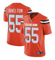 Youth Nike Cleveland Browns #55 Danny Shelton Elite Orange Alternate NFL Jersey