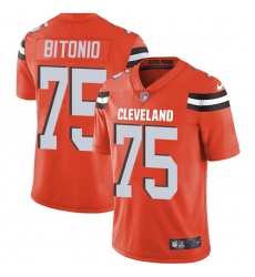 Youth Nike Cleveland Browns #75 Joel Bitonio Elite Orange Alternate NFL Jersey