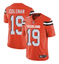 Men's Nike Cleveland Browns #19 Corey Coleman Orange Alternate Vapor Untouchable Limited Player NFL Jersey