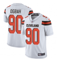 Men's Nike Cleveland Browns #90 Emmanuel Ogbah White Vapor Untouchable Limited Player NFL Jersey