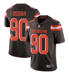 Youth Nike Cleveland Browns #90 Emmanuel Ogbah Elite Brown Team Color NFL Jersey