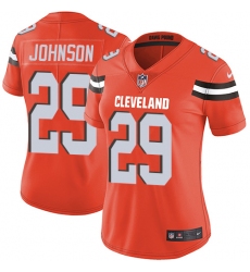 Women's Nike Cleveland Browns #29 Duke Johnson Elite Orange Alternate NFL Jersey