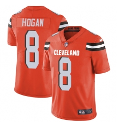 Men's Nike Cleveland Browns #8 Kevin Hogan Orange Alternate Vapor Untouchable Limited Player NFL Jersey