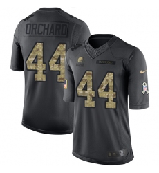 Men's Nike Cleveland Browns #44 Nate Orchard Limited Black 2016 Salute to Service NFL Jersey