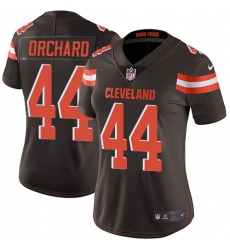 Women's Nike Cleveland Browns #44 Nate Orchard Elite Brown Team Color NFL Jersey