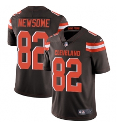 Men's Nike Cleveland Browns #82 Ozzie Newsome Brown Team Color Vapor Untouchable Limited Player NFL Jersey