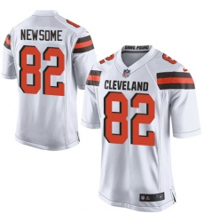Men's Nike Cleveland Browns #82 Ozzie Newsome Game White NFL Jersey
