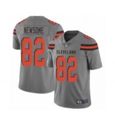 Women's Cleveland Browns #82 Ozzie Newsome Limited Gray Inverted Legend Football Jersey