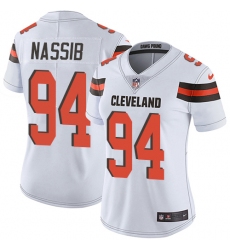 Women's Nike Cleveland Browns #94 Carl Nassib Elite White NFL Jersey