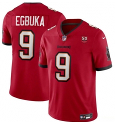 Men's Tampa Bay Buccaneers #9 Emeka Egbuka Red 2025 Draft 50th Anniversary Vapor Untouchable Limited Football Stitched Jersey