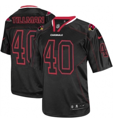Men's Nike Arizona Cardinals #40 Pat Tillman Elite Lights Out Black NFL Jersey