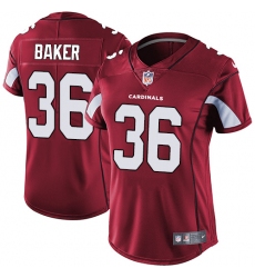 Women's Nike Arizona Cardinals #36 Budda Baker Elite Red Team Color NFL Jersey