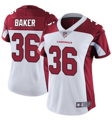 Women's Nike Arizona Cardinals #36 Budda Baker Elite White NFL Jersey