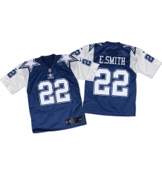 Men's Nike Dallas Cowboys #22 Emmitt Smith Elite Navy/White Throwback NFL Jersey