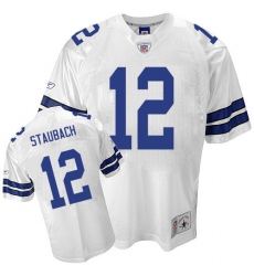 Reebok Dallas Cowboys #12 Roger Staubach Premier EQT White Legend Throwback NFL Jersey