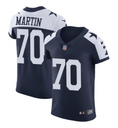 Men's Nike Dallas Cowboys #70 Zack Martin Navy Blue Throwback Alternate Vapor Untouchable Elite Player NFL Jersey