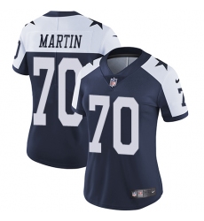 Women's Nike Dallas Cowboys #70 Zack Martin Elite Navy Blue Throwback Alternate NFL Jersey