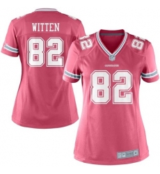 Women's Nike Dallas Cowboys #82 Jason Witten Limited Pink NFL Jersey