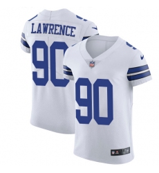 Men's Nike Dallas Cowboys #90 Demarcus Lawrence Elite White NFL Jersey