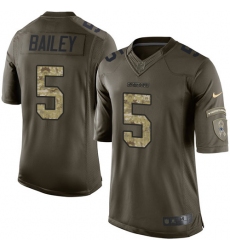 Men's Nike Dallas Cowboys #5 Dan Bailey Elite Green Salute to Service NFL Jersey