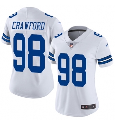Women's Nike Dallas Cowboys #98 Tyrone Crawford Elite White NFL Jersey