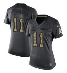 Women's Nike Dallas Cowboys #11 Cole Beasley Limited Black 2016 Salute to Service NFL Jersey