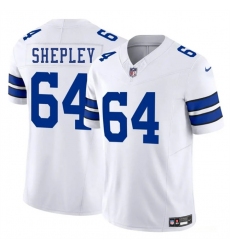 Men's Dallas Cowboys #64 Dakoda Shepleyss White 2025 F.U.S.E. Vapor Untouchable Limited Football Stitched Jersey