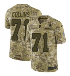 Youth Nike Dallas Cowboys #71 La'el Collins Limited Camo 2018 Salute to Service NFL Jersey