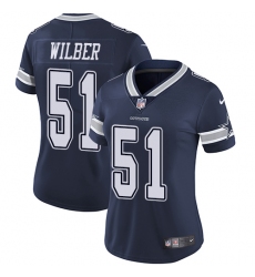 Women's Nike Dallas Cowboys #51 Kyle Wilber Elite Navy Blue Team Color NFL Jersey