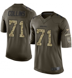 Men's Nike Dallas Cowboys #71 La'el Collins Elite Green Salute to Service NFL Jersey