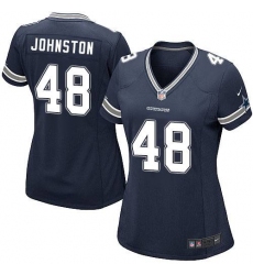 Women's Nike Dallas Cowboys #48 Daryl Johnston Game Navy Blue Team Color NFL Jersey