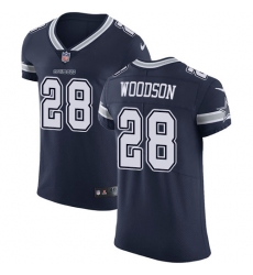 Men's Nike Dallas Cowboys #28 Darren Woodson Navy Blue Team Color Vapor Untouchable Elite Player NFL Jersey