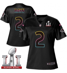 Women's Nike Atlanta Falcons #2 Matt Ryan Game Black Fashion Super Bowl LI 51 NFL Jersey