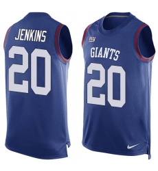 Men's Nike New York Giants #20 Janoris Jenkins Limited Royal Blue Player Name & Number Tank Top NFL Jersey