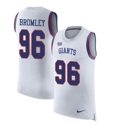 Men's Nike New York Giants #96 Jay Bromley Limited White Rush Player Name & Number Tank Top NFL Jersey