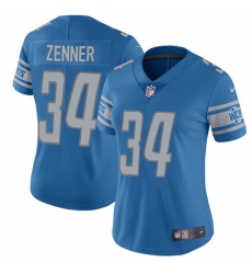 Women's Nike Detroit Lions #34 Zach Zenner Elite Light Blue Team Color NFL Jersey
