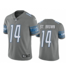 Men's Detroit Lions #14 Amon Ra St Brown Grey Vapor Untouchable Limited Stitched Jersey